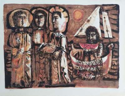 Les Saintes-Maries (Lithographie) - Antoni CLAVE