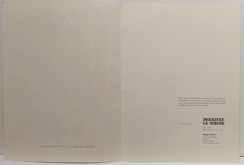 Le bouquet de l'artiste (Lithograph) - Marc CHAGALL