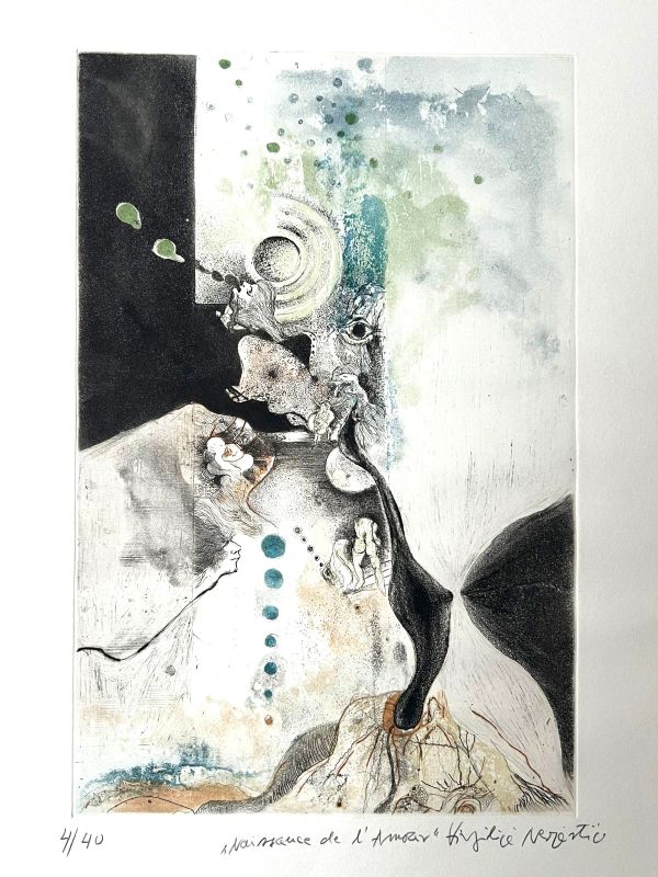 Virgil Nevjestic (1935-2009) // Naissance de l'amour (Radierung und Aquatinta) — Artistes Divers