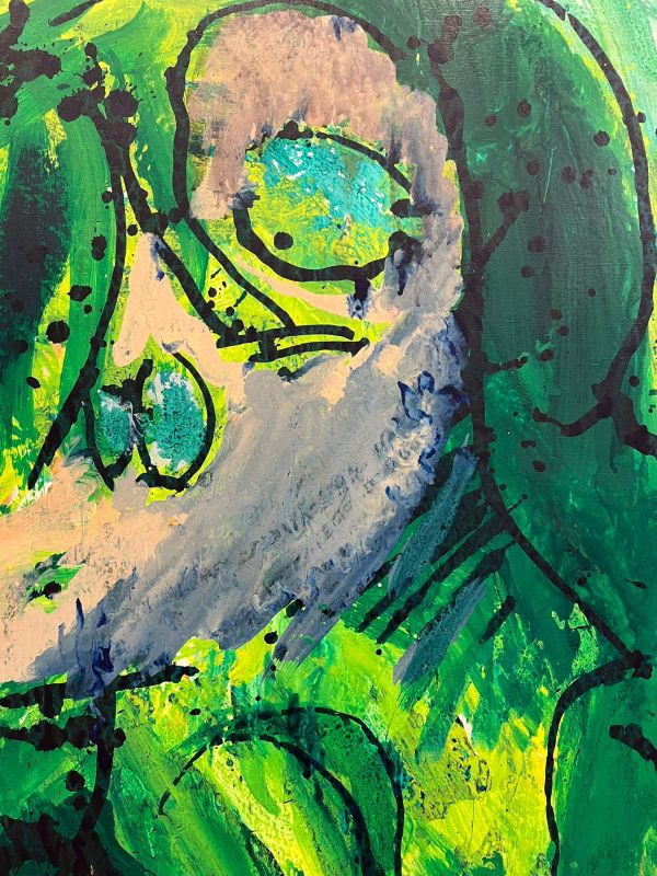 Naturellement vulnérable (Acrylic (modern)) - Pierre ALECHINSKY