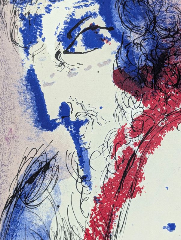 Mo&Iuml;se (IV) Tables de la loi (Litografía) - Marc CHAGALL