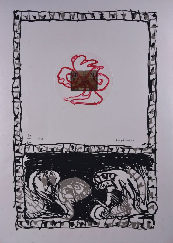 Serpiente II (Litografía) - Pierre ALECHINSKY