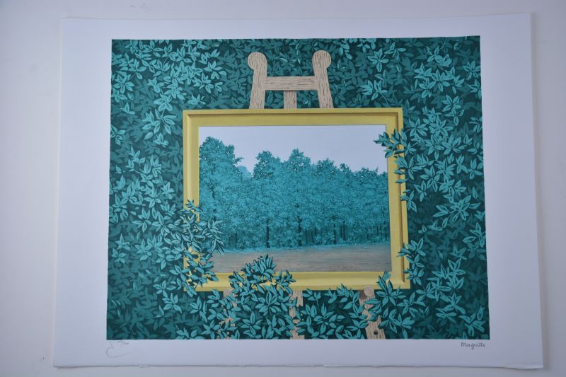 Der Wasserfall (Farblithographie) - René MAGRITTE