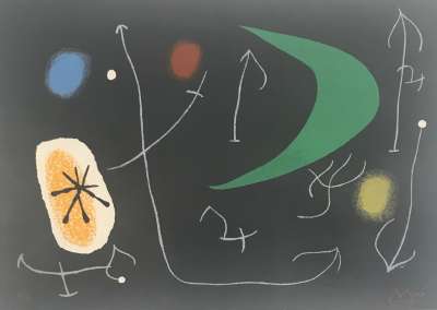 The Lizard with Golden Feathers (Lithograph) - Joan  MIRO
