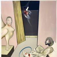 Ödipus und die Sphinx (Farblithographie) — Francis BACON — Vorderansicht