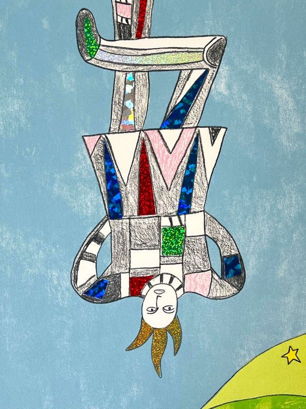 Le Pendu,  Carte Tarot n°12 (Lithographie) - Niki DE SAINT PHALLE