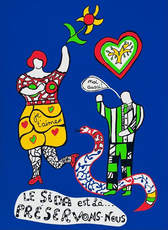 Le Sida est là… préservons-nous (Serigrafía) - Niki DE SAINT PHALLE