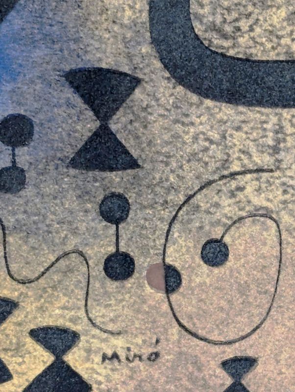 Women by the lake, its surface iridescent with the passing of a swan (Constellations) (Stencil) - Joan  MIRO