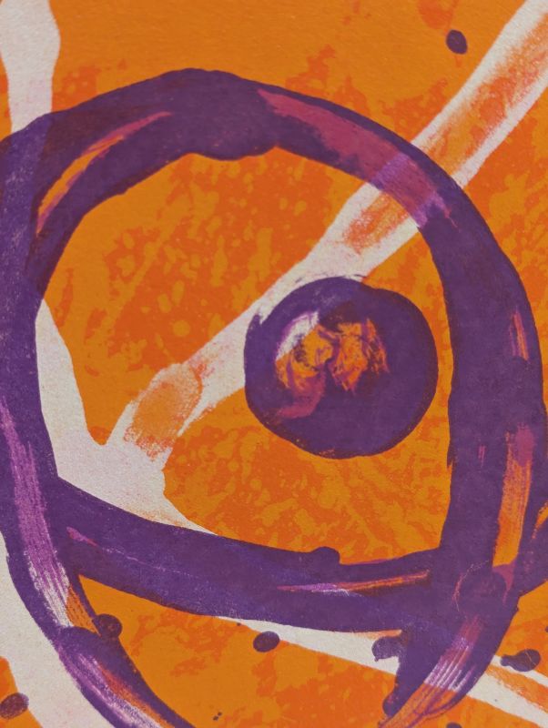 Cabalgada - Rojo Violeta (Litografía) - Joan  MIRO