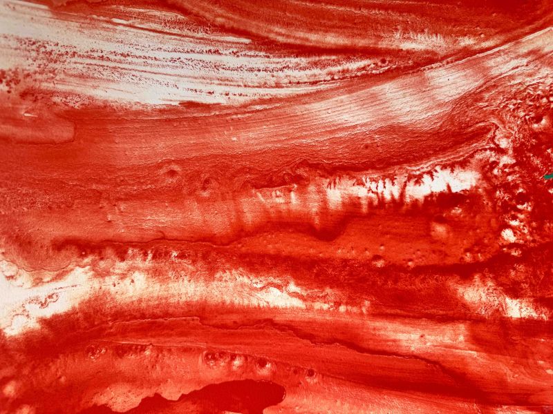 Xian red and orange (Lithograph) - Olivier DEBRE