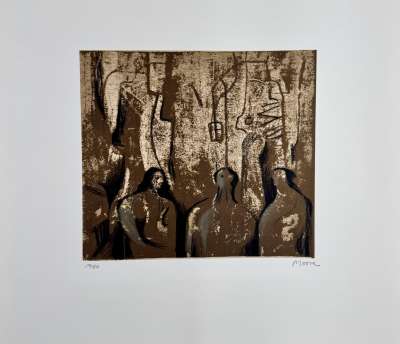 The Three Marys (Farblithographie) - Henry  MOORE