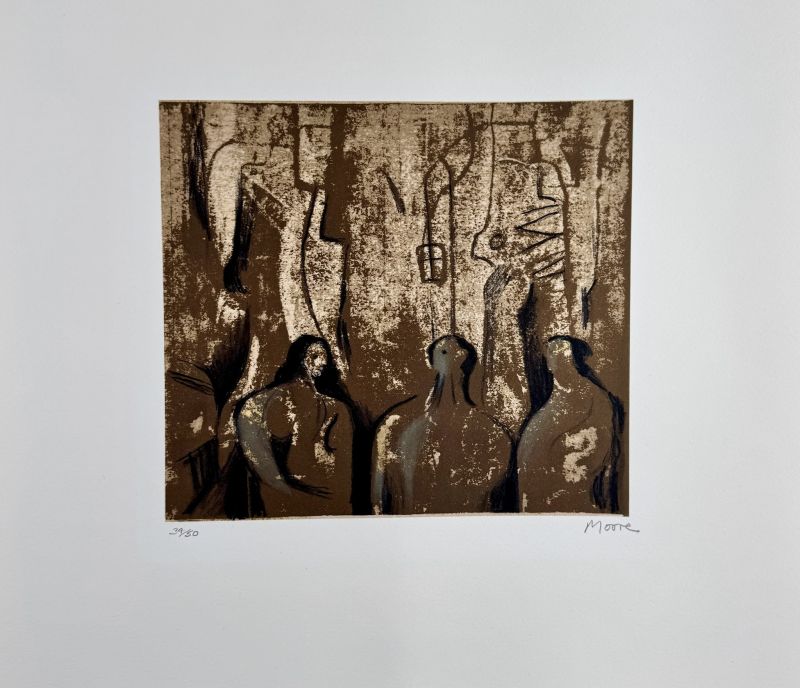 The Three Marys (Lithographie) - Henry  MOORE
