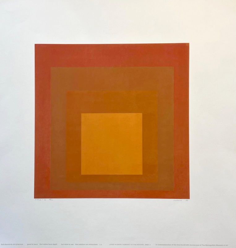 Homage to the Square : MMA-2 (Siebdruck) - Josef ALBERS
