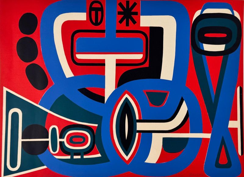 Jean Dewasne (1921-1999) // L'amour - La mourre (Farblithographie) -  Artistes Divers