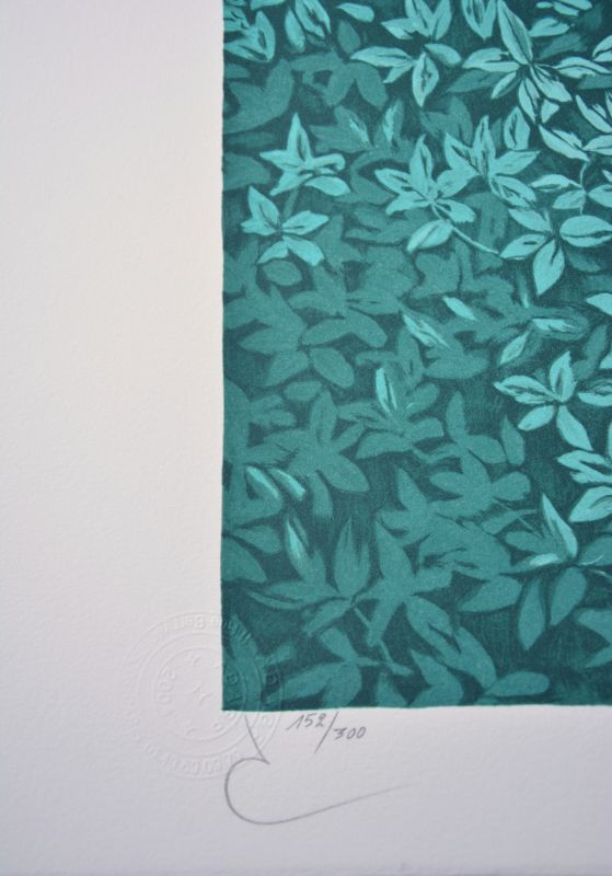 Der Wasserfall (Farblithographie) - René MAGRITTE