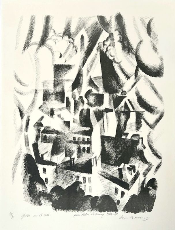 Robert Delaunay (1885-1941) // Fenêtre sur la ville (Farblithographie) -  Artistes Divers