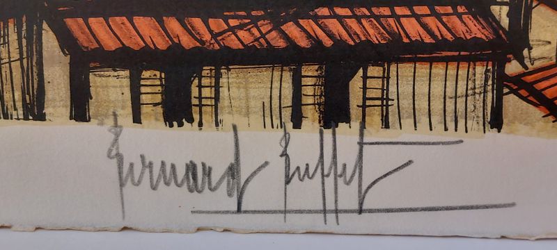 The roofs of Saint-Tropez (Lithograph) - Bernard BUFFET