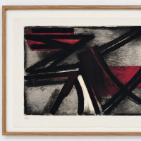 Radierung II (Radierung) — Pierre SOULAGES — Ansicht des Rahmens
