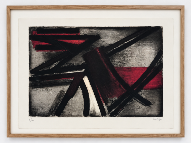 Radierung II (Radierung) — Pierre SOULAGES — Ansicht des Rahmens