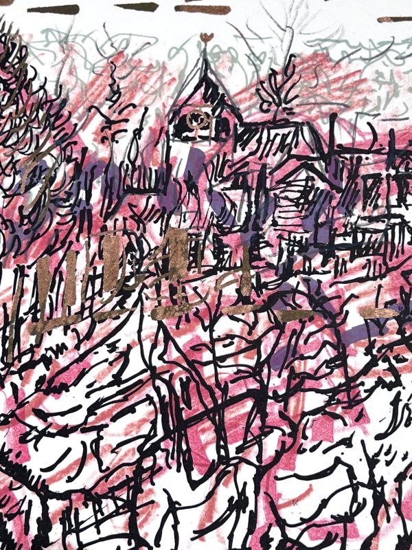 Las estaciones de Saint-Cyr-en Arthies n.&ordm; 2, Les Hautes Grouettes (Litografía) - Jean-Paul RIOPELLE