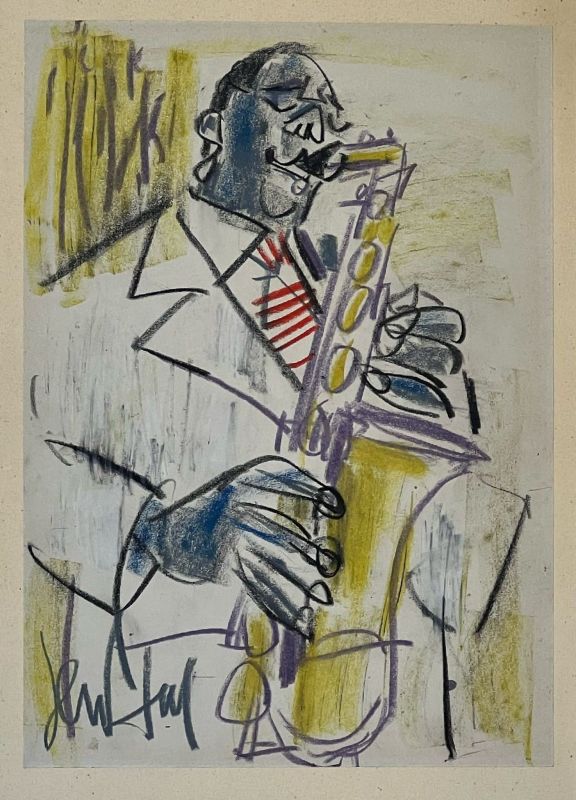 Saxofonista (Dibujo (moderno)) -  GEN PAUL