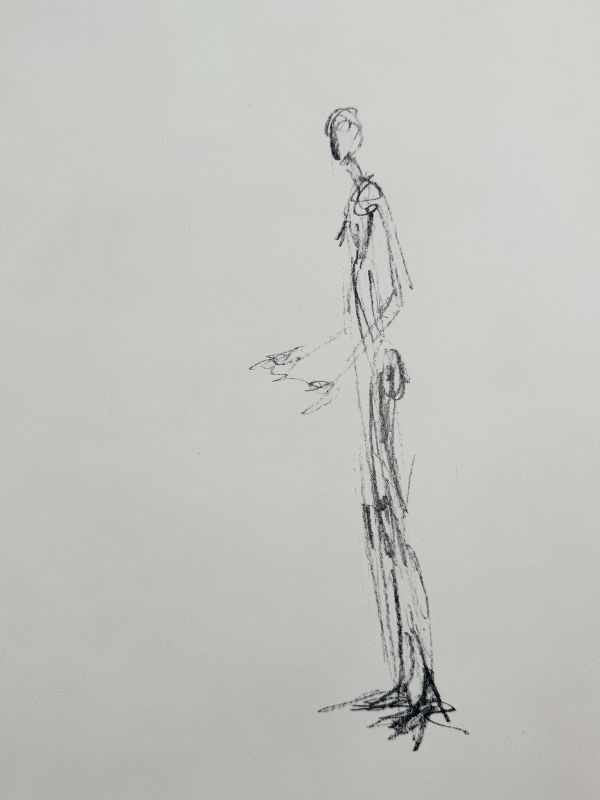 Homme Debout (Lithographie) - Alberto GIACOMETTI
