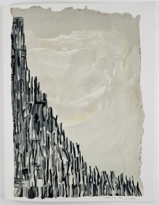 Elegy for Georges Pompidou (Lithograph) - Maria Helena VIEIRA DA SILVA