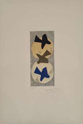 Soleil et Lune I (Lithographie) - Georges BRAQUE