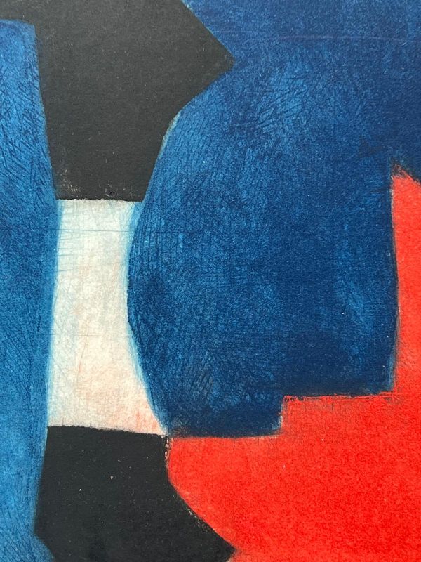 Composition bleue, rouge, verte et noire III (Aguafuerte y aguatinta) - Serge  POLIAKOFF
