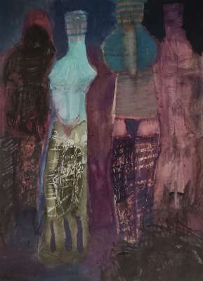 Blue Women (Gouache (contemporary)) -  MAUPUR