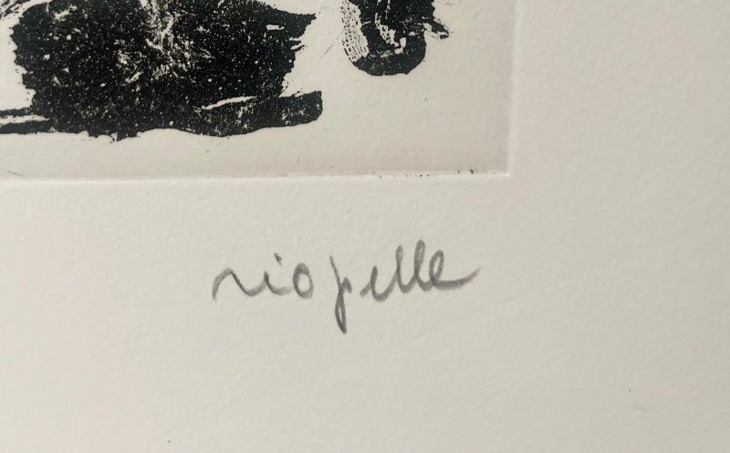 Les mouches à Marier (Planche VII) (Aguafuerte y aguatinta) - Jean-Paul RIOPELLE