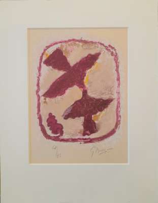 Lettera Amorosa: Oiseau fulgurant (Lithograph) - Georges BRAQUE