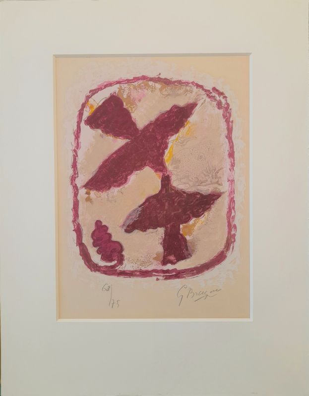Lettera Amorosa: Oiseau fulgurant (Lithographie) - Georges BRAQUE