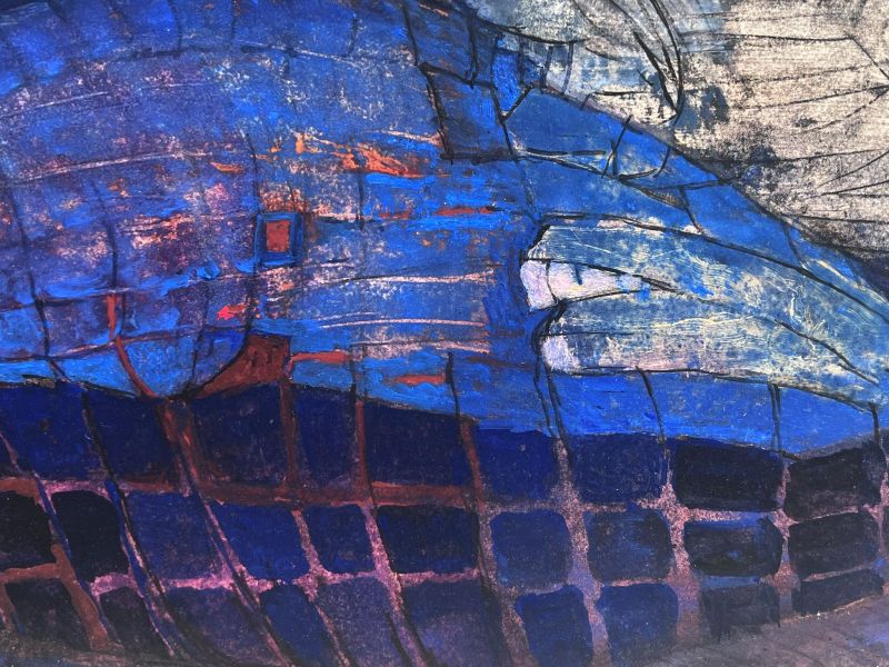 Le bleu sous la mer (Gouache (contemporáneo)) - Véronique NEROU