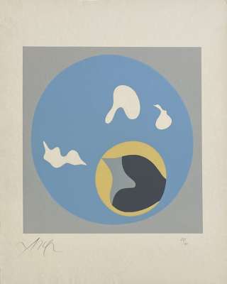 Soleil recerclé (Grabado en madera) - Hans ARP