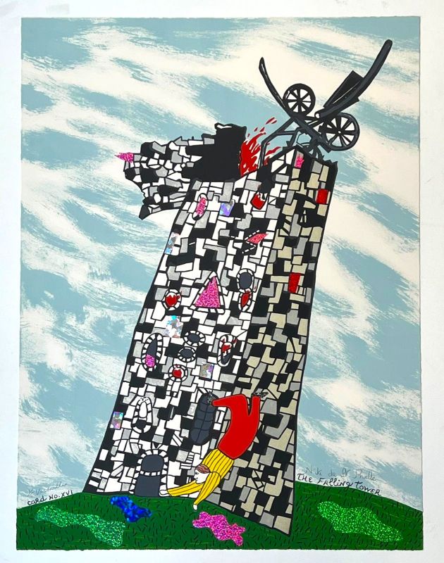 La Tour, Carte Tarot n°16 (Lithographie) - Niki DE SAINT PHALLE