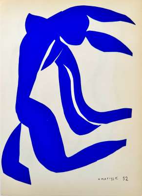 Nu bleu V (Litografía) - Henri  MATISSE