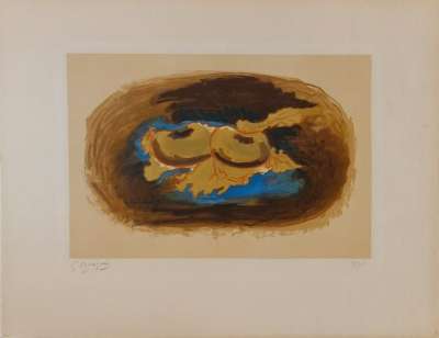 Pommes et feuilles (Lithographie) - Georges BRAQUE
