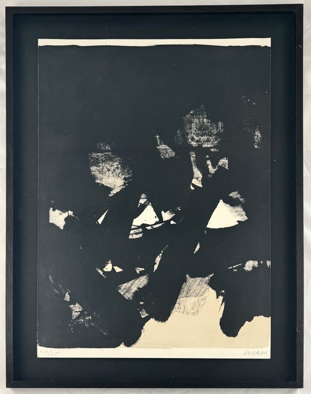 Lithografie Nr. 13 (Farblithographie) — Pierre SOULAGES — Ansicht des Rahmens