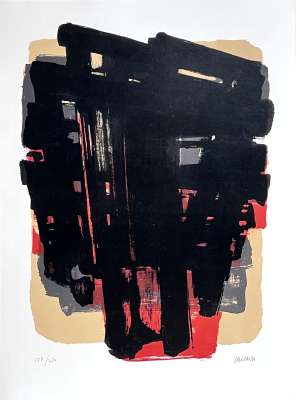 Lithographie n&deg;8 (Farblithographie) - Pierre  SOULAGES