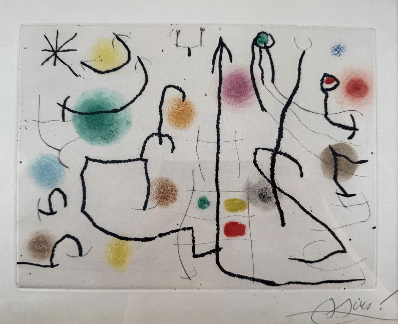Rogelio Lacouri&egrave;re P&ecirc;cheur de cuivres (Eau-forte et carborundum) - Joan  MIRO