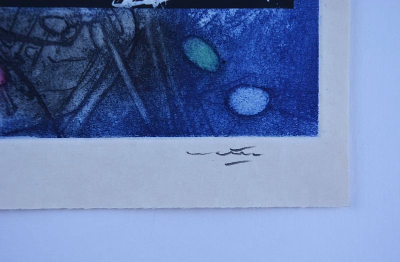 Les Voix (Radierung und Aquatinta) - Roberto  MATTA