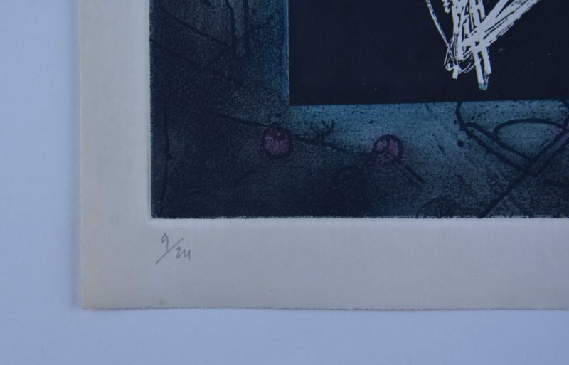 Les Voix (Radierung und Aquatinta) - Roberto  MATTA