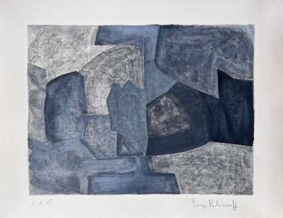 Composición gris (Litografía) - Serge  POLIAKOFF