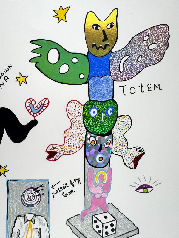 Totem (Farblithographie) - Niki DE SAINT PHALLE