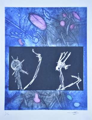 Les Voix (Etching and aquatint) - Roberto  MATTA