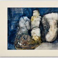 Monolithes 2 (Óleo sobre papel (contemporáneo)) — Véronique NEROU — Vista del marco