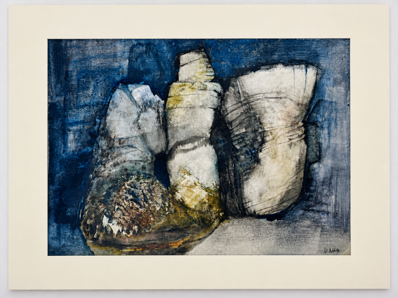 Monolithes 2 (Óleo sobre papel (contemporáneo)) — Véronique NEROU — Vista del marco