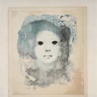 Léonor Fini (1907-1996) // Portrait d'une jeune fille (Eau-forte et aquatinte) — Artistes Divers