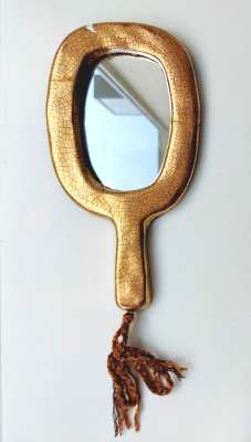 Gilded mirror (Ceramic) - Mithé ESPELT